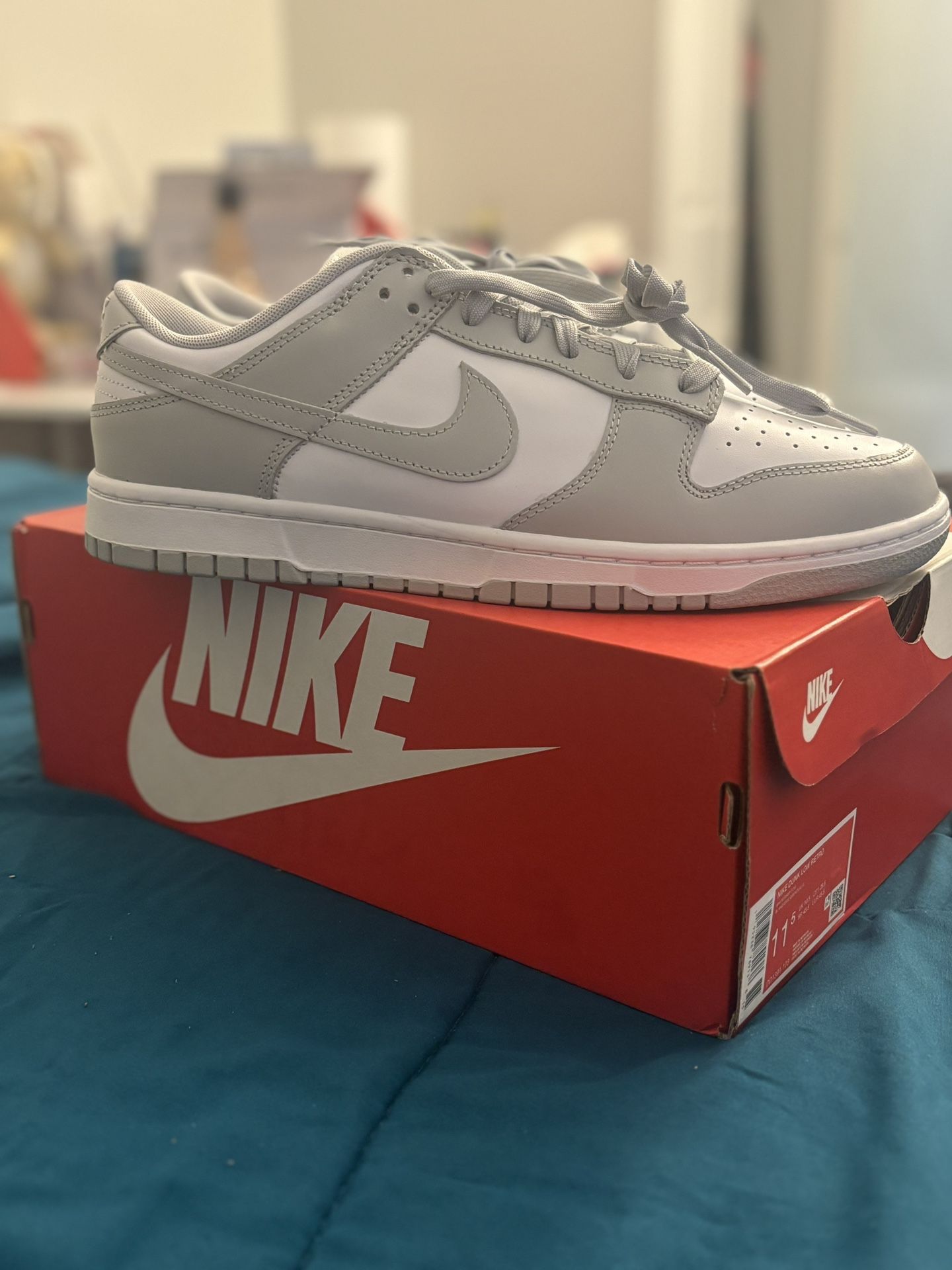 Nike Dunk Low Retro, White/Gray