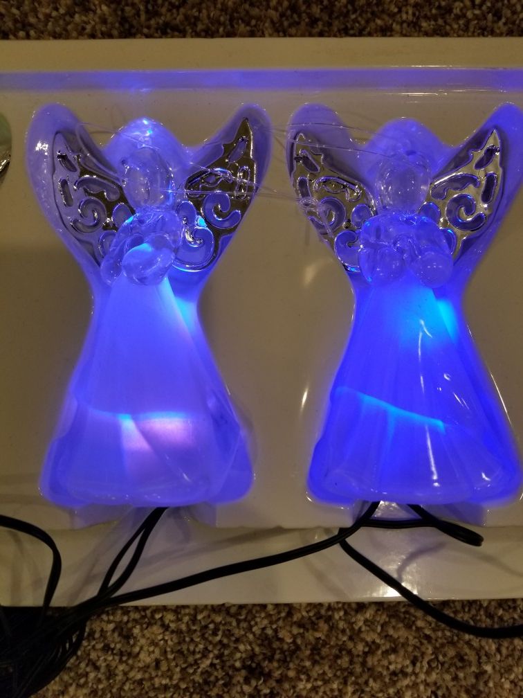 NEW! 2 Strands of LED Christmas Holiday Angel Color Changing Lights Bundle