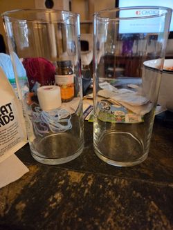 2 cylinder vases