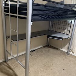 Twin Bunk Bed With Desk Underneath