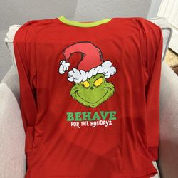 New Grinch Pajama Top Size large 