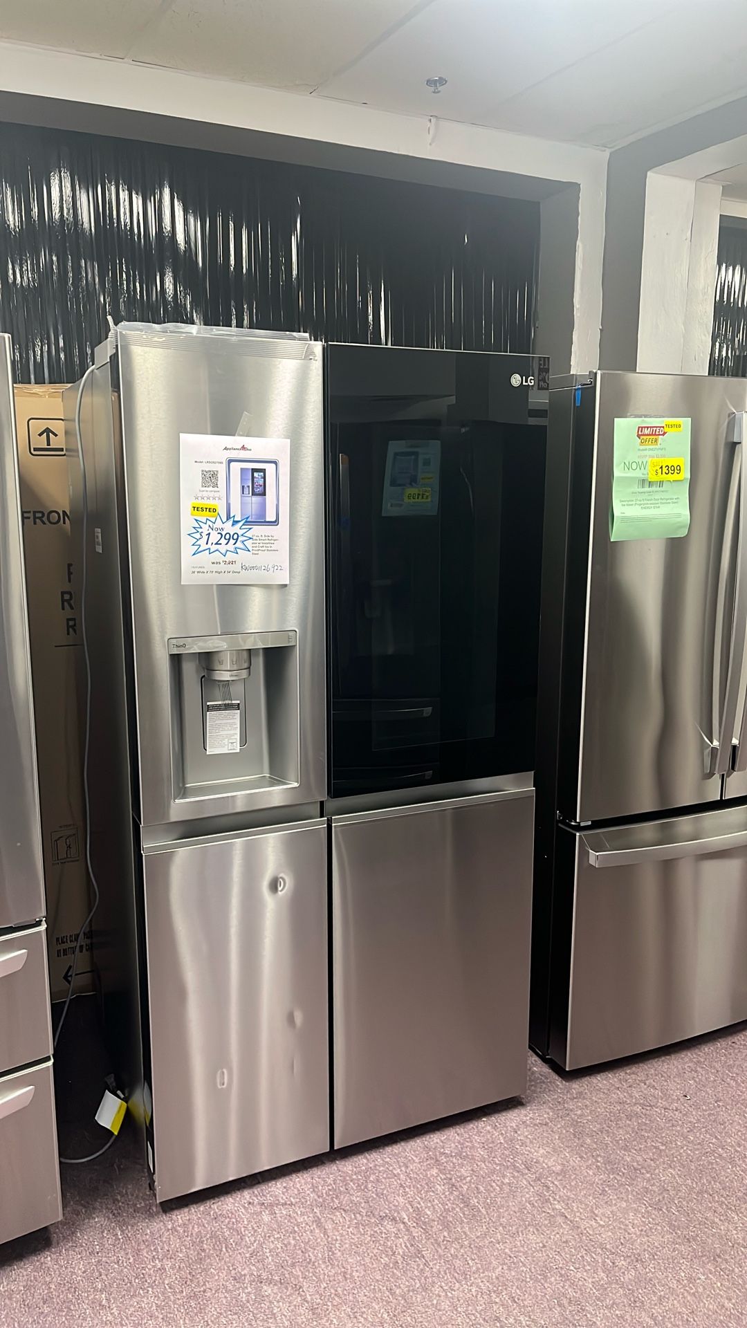 Refrigerator Stainless Steel 36” In New Open Box
