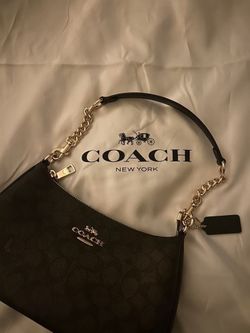 coach black leather shoulder bag