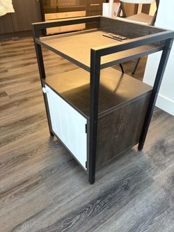 Nightstand with Charging Station with USB Ports and Outlets