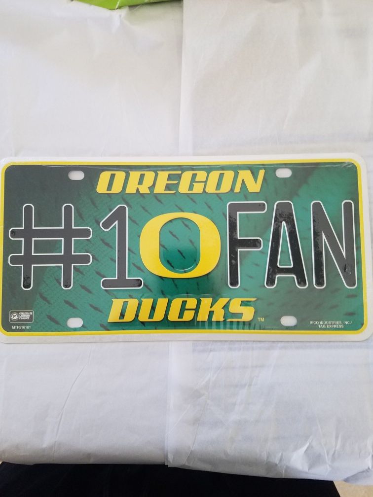 Oregon Ducks #1 Fan Plate
