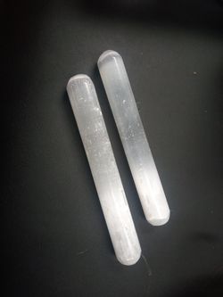 2 selenite healing wands 10 each