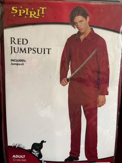 “US” costume red jumpsuit size small/medium