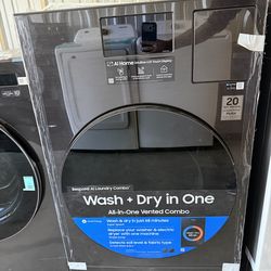 Samsung - 5.3 cu. ft. Bespoke AI Vented Smart All-In-One Washer/Electric Dryer Combo with AI Home - Brushed Black