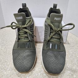PUMA Burnt Olive Reptile-Embossed Ignite Limitless Training Shoe Womens Size 8.5
