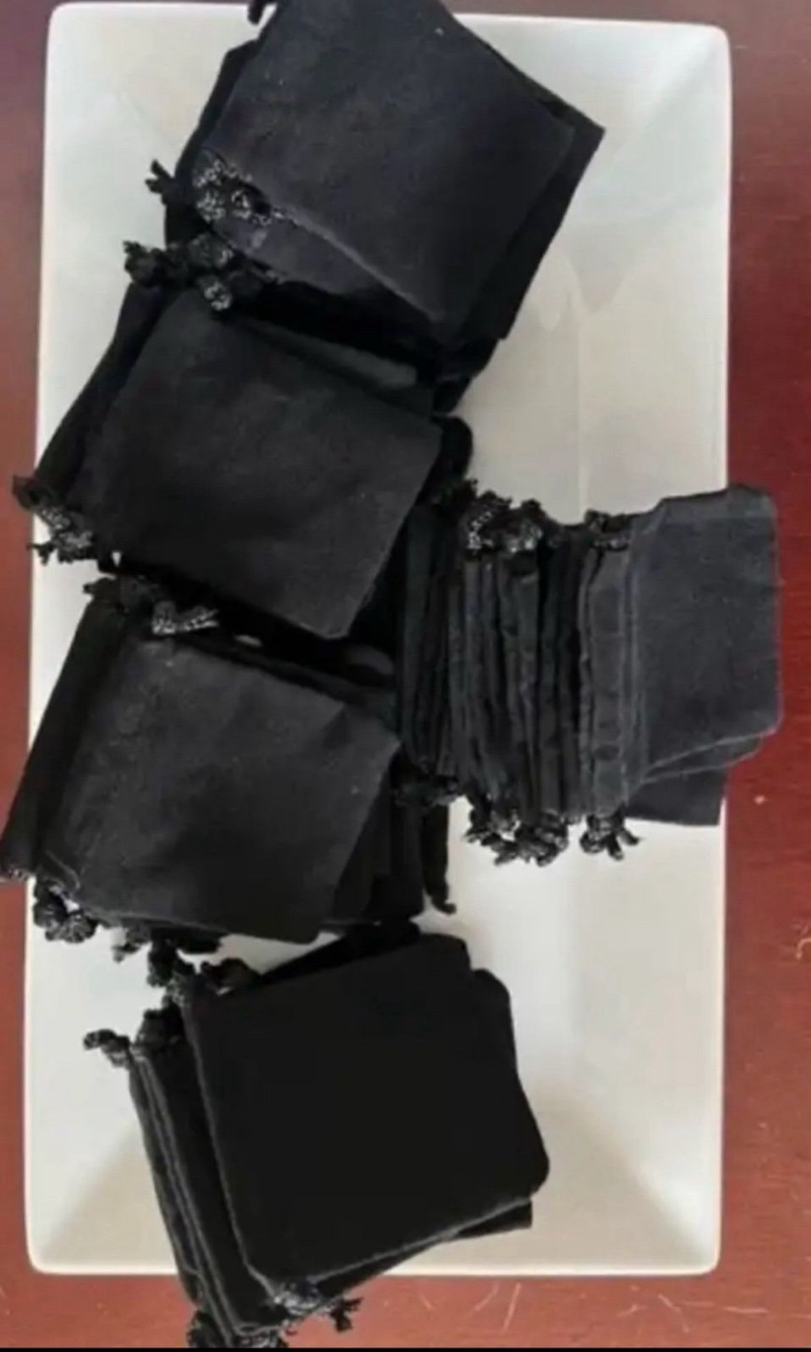 50 BLACK VELVET drawstrings jewelry gift party favor bags weddings