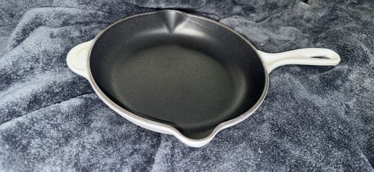 White Cast Iron Skillet