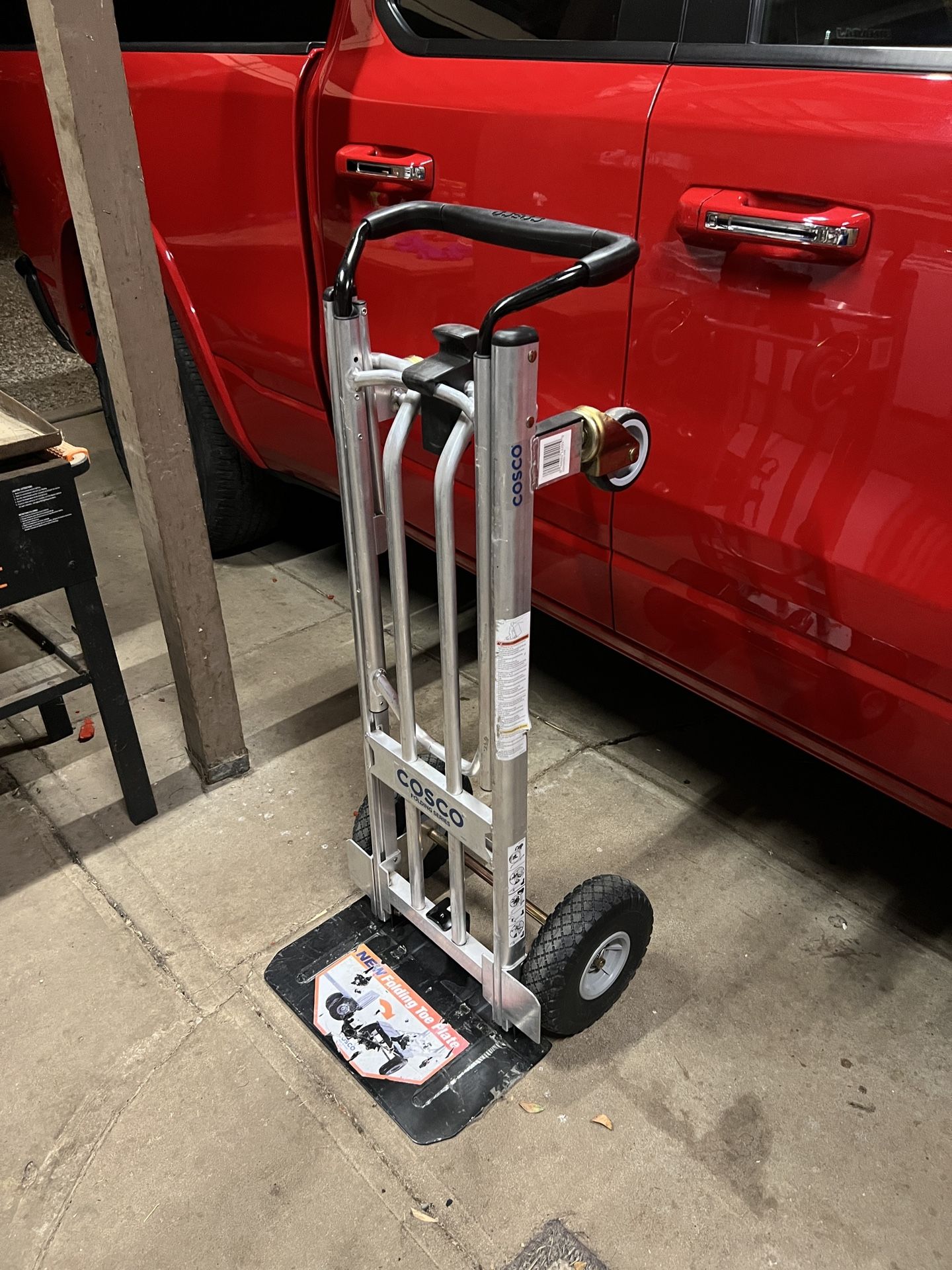 Cosco 800-lbs. Capacity 4 -Wheel Black Steel 4 in 1 convertible hand truc