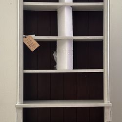 White Rustic 8’ Wood Bookcase