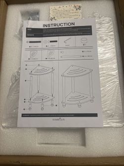 Brand New in Open Box – SUMERLOS 2-Tier Corner Shelf / Plant Stand