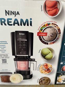 Ninja CREAMi Ice Cream Maker with box