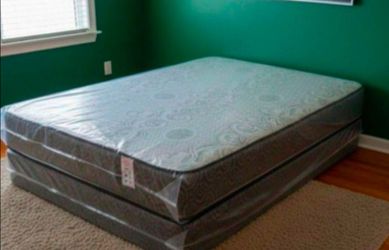 New Queen Size Mattress With Box Spring set Colchones Nuevos Queen Size Mattress BED FREE BOX SPRING