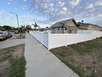 White Vinyl Fence