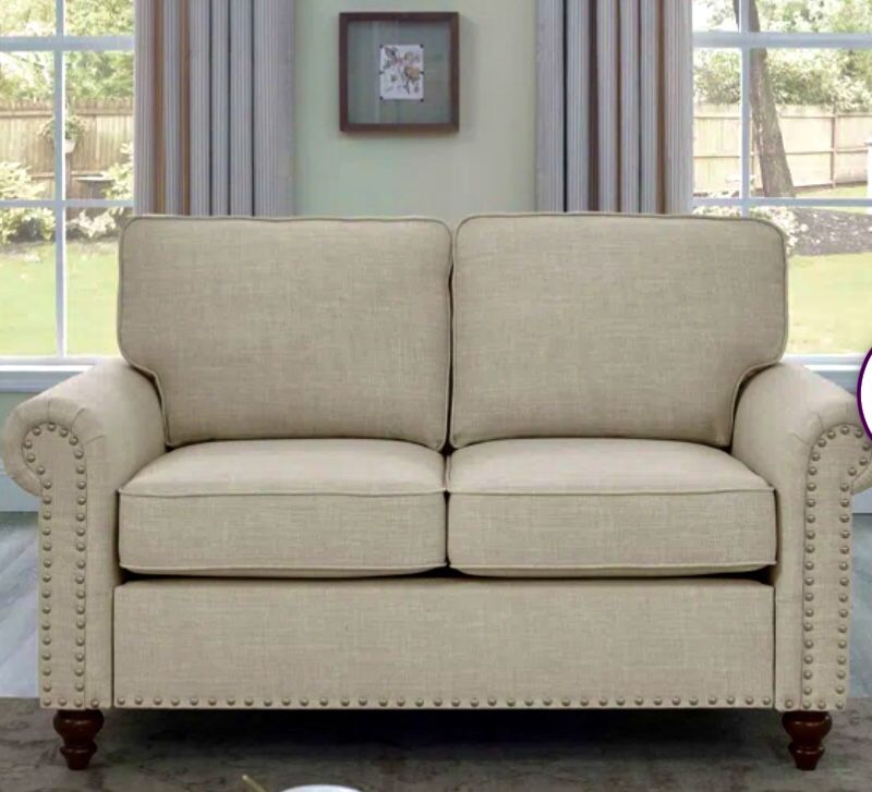 Brand New in Box 57” Loveseat cream color 