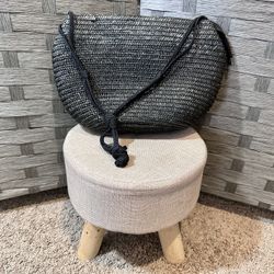 Vintage Woven Black Handbag