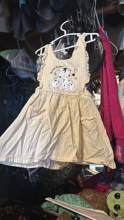 24 months yellow and white striped Disney dress