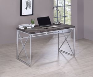 Writing Desk in Rustic Grey Herringbone! Brand New! Lowest Prices!