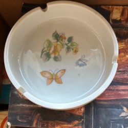 Vintage Floral Butterfly Spoon Rest