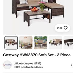 Cost way 3pc. Patio Furniture Set.