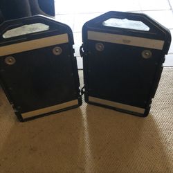 Vintage Peavey Model Mini Monitor Passive 16 OHM Speakers Black Portable