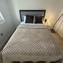 Queen Bed and Matress  Storage-