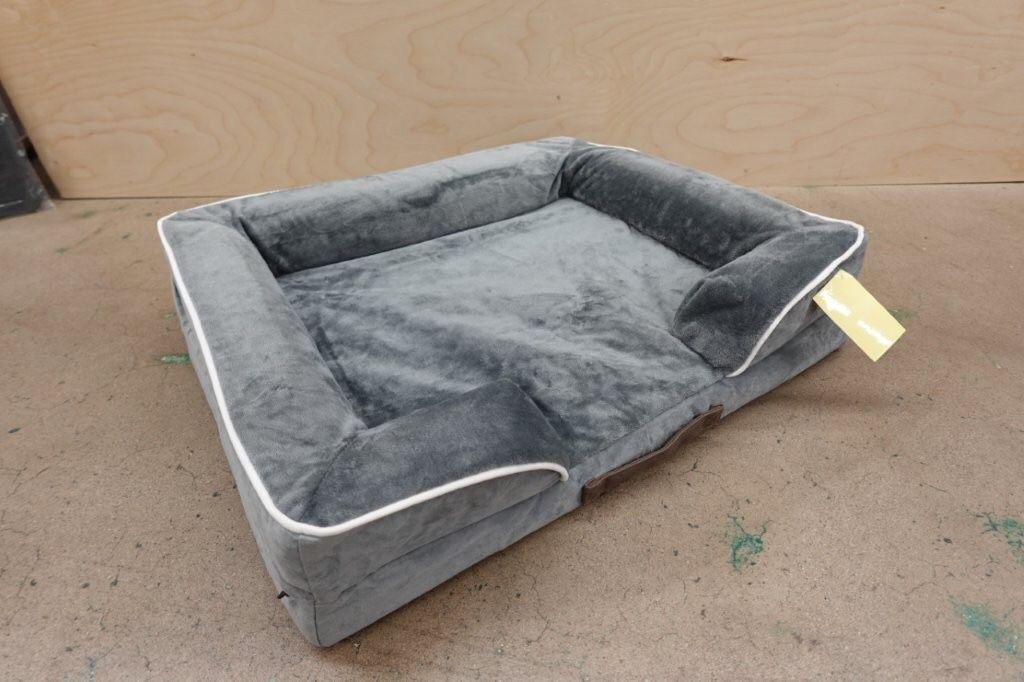 Friends Forever Medium Orthopedic Dog Bed in Ally Grey