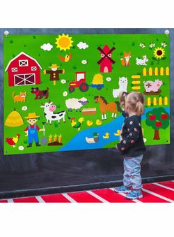 Farm Animals Story Felt Board, Wall Mat