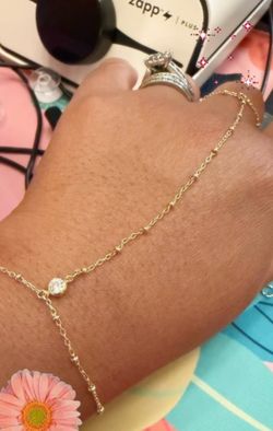 14K Gold-Filled Custom Hand Chain with Clasp