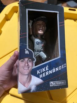 Kike Hernandez Los Angeles Dodgers Bobblehead 2018 Stadium Giveaway worn box
