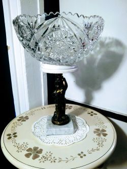 Vintage Cherub Crystal Centerpiece