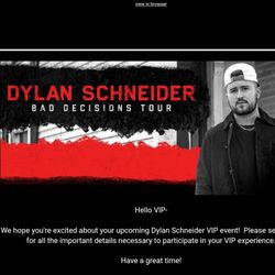 DYLAN SCHNEIDER CONCERT