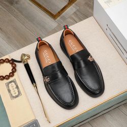 Gucci GG Men’s Leather Shoes With Box New 