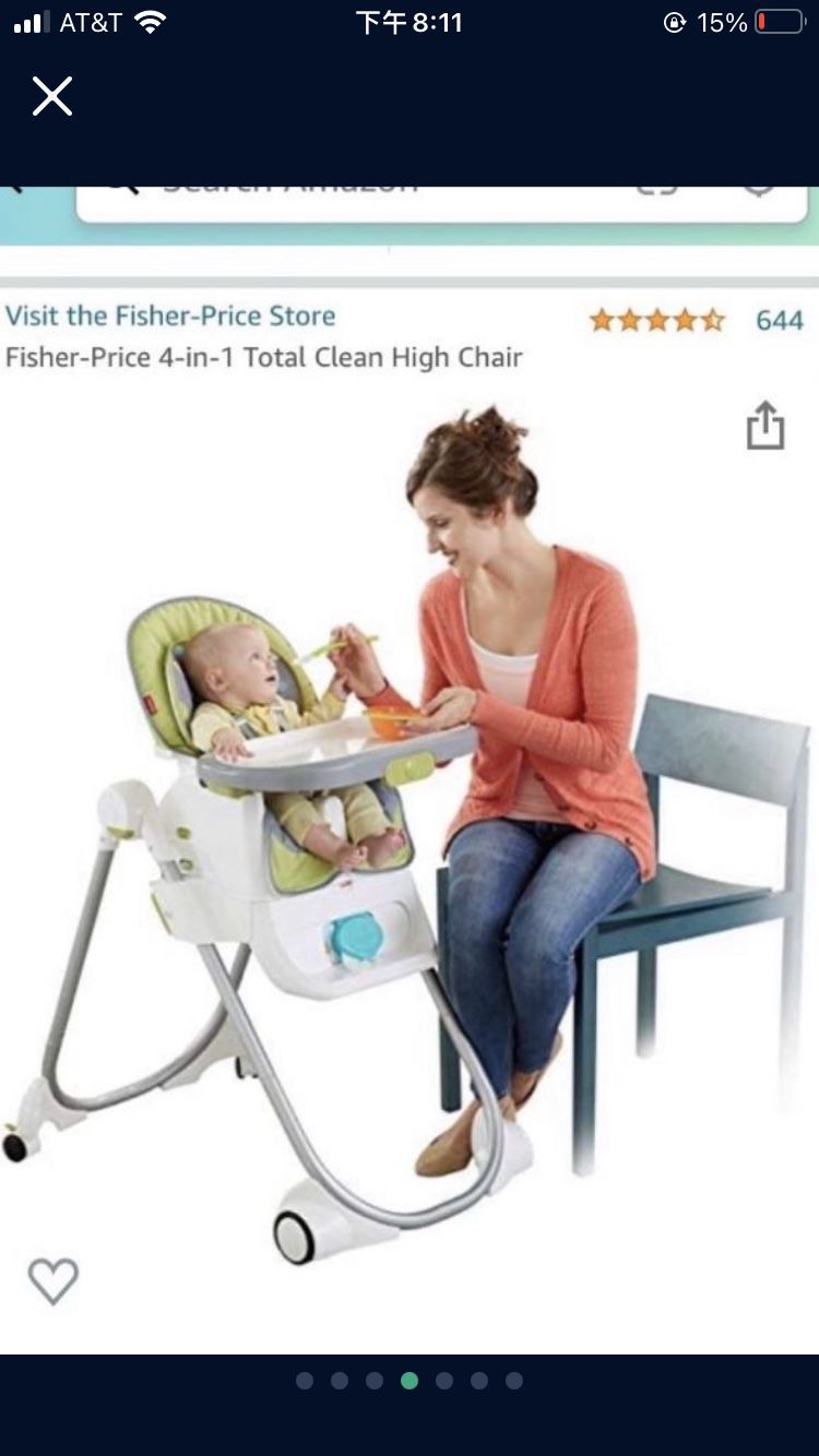 Fisher Price 4 In One Total Clean High Chair