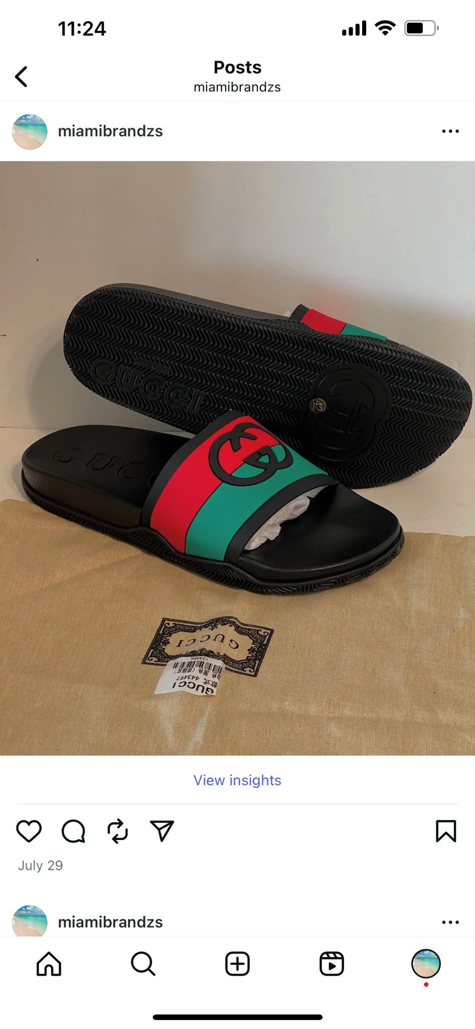 Gucci Men Slides