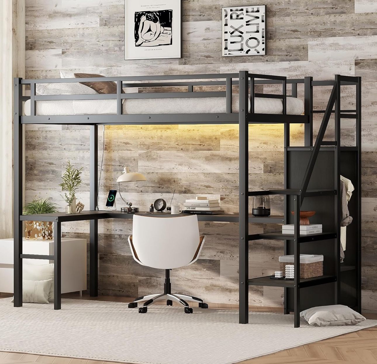 New Loft Bed With Desk (Kids) 