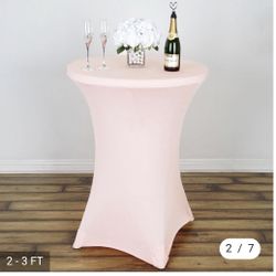 Blush Cocktail Spandex Table Cover (4) 