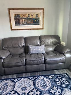 Faux leather couch couch