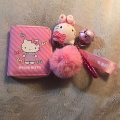 Hello Kitty Wallet & Keychain