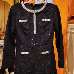 Dress With Pearls Details 