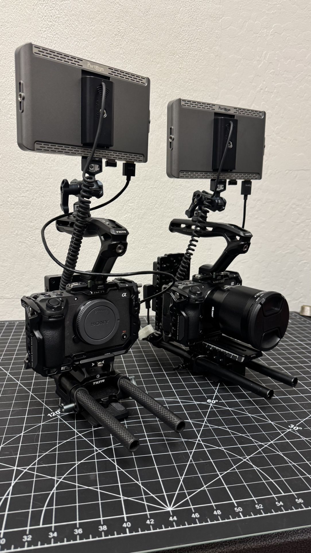 Sony FX30 Dual Cine Rig Setup Tilta Cage, Portkeys Monitors