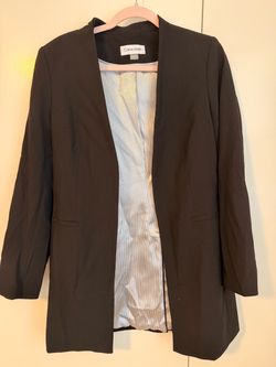 Calvin Klein Black Open-Front Blazer