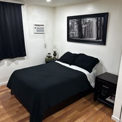 Full Bed With Mattress , 6 Drawer Dresser And Nightstand 