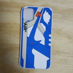 Off White Jordan 1 Case Cover Protective For iPhone 11. Blue