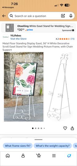Floor standing Easel