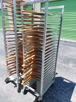 Commercial Aluminum Bakery Rack with Wooden Peels
