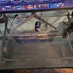 L Shaped Tempered Glass Desk